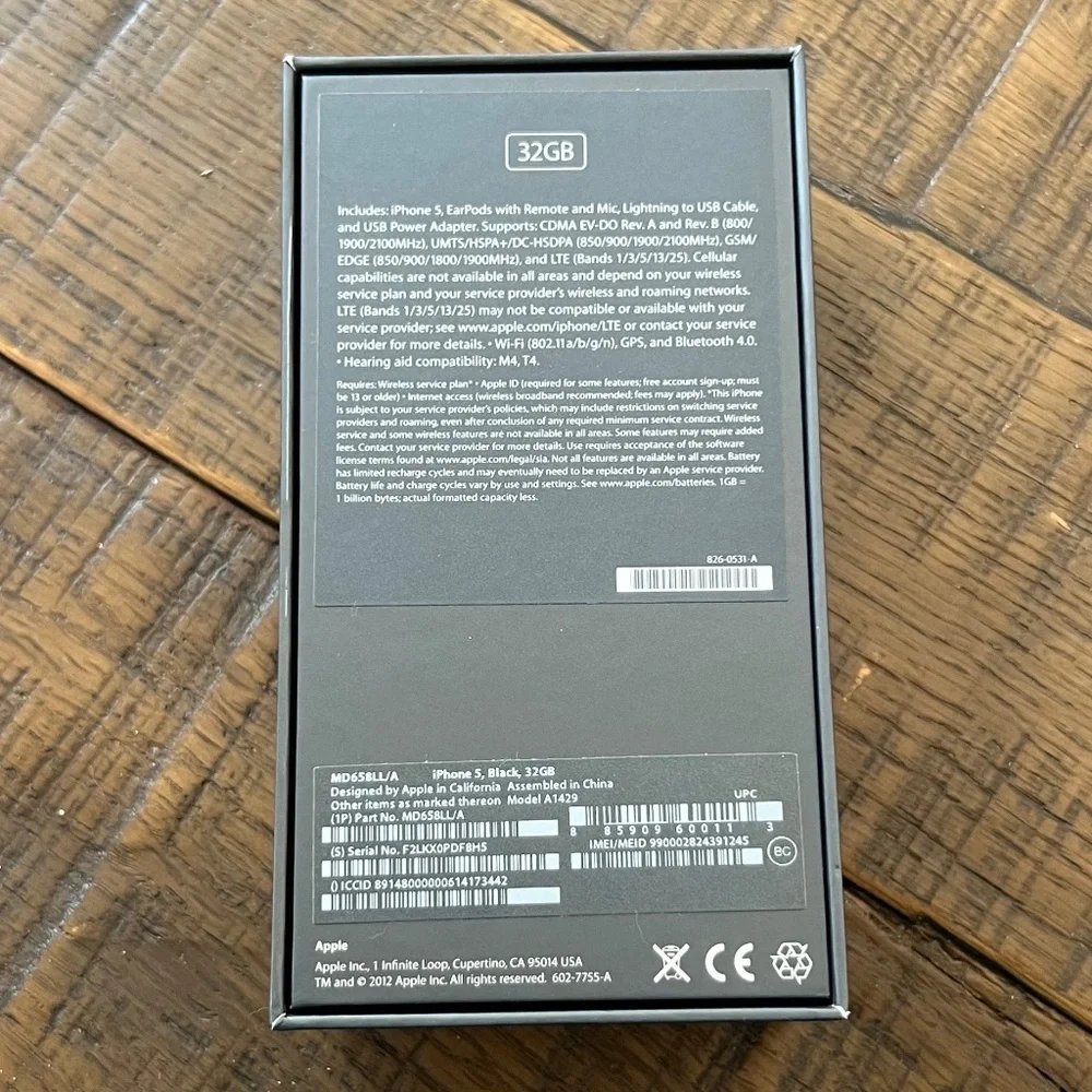 Apple iPhone 5 Box (Empty) for Display/Nostalgia/Keepsake